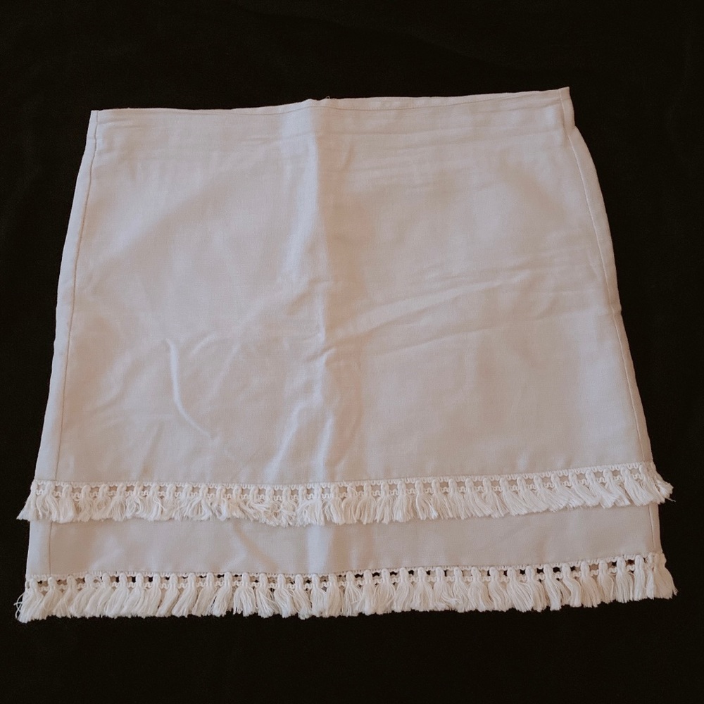 LOFT Bohemian Flare White Skirt